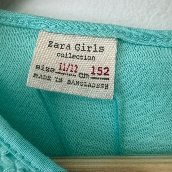 Zara Girls Mint Green Romper Shorts Size 11/12 NWT - Picture 3 of 7